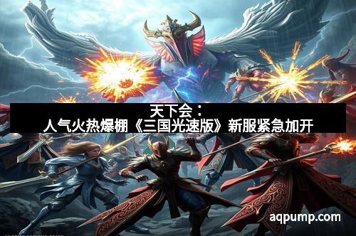 天下会：人气火热爆棚《三国光速版》新服紧急加开